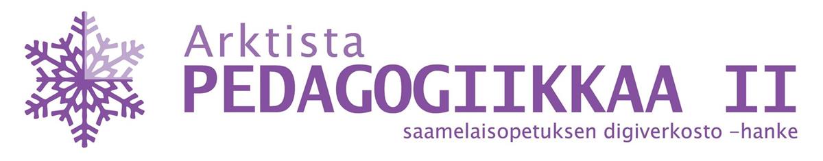 Arktista pedagogiikkaa 2, saamelaisopetuksen digiverkosto -hankkeen logo